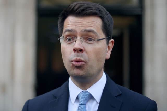 Northern Ireland Secretary James Brokenshire makes a statement to the media at Stormont House in Belfast