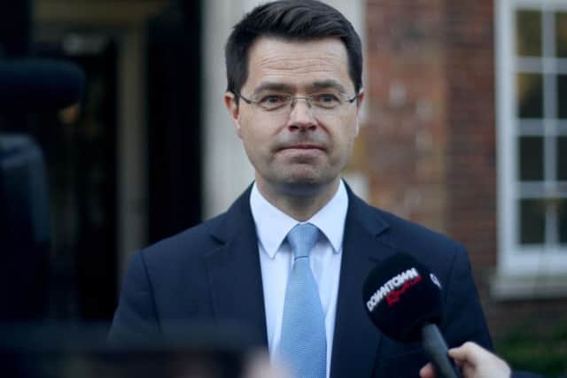 Northern Ireland Secretary James Brokenshire makes a statement to the media at Stormont House in Belfast.