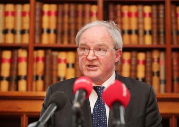 The Lord Chief Justice Sir Declan Morgan. Jim Allister QC MLA has written to him about the bail scandal. 
Picture by Jonathan Porter/PressEye