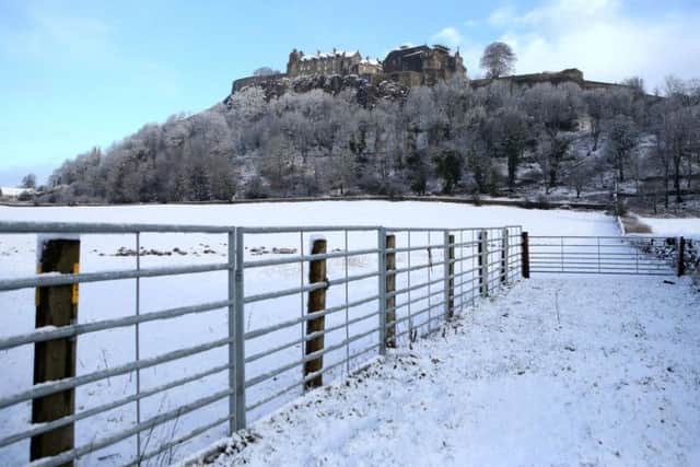 Stirling Castle in the snow, as blizzard conditions are set to sweep in, bringing "a real taste of winter to the whole of the UK".