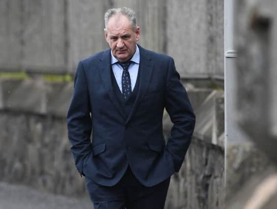 Seamus Laverty arrives at Antrim Court on Thursday for  sentencing