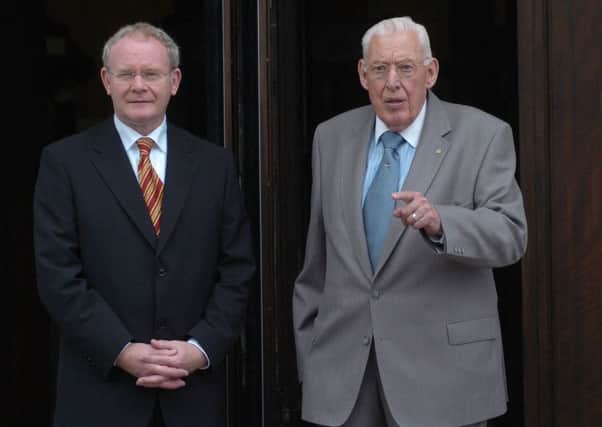 Ian Paisley and Martin McGuinness in 2007  they did not always get on but could do business and agreed on seeking funds. Picture by Pacemaker