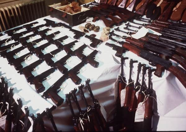 One of the many terrorist arsenals seized as a result of RUC covert policing operations. A former SB officer has denied any agent had a licence to kill