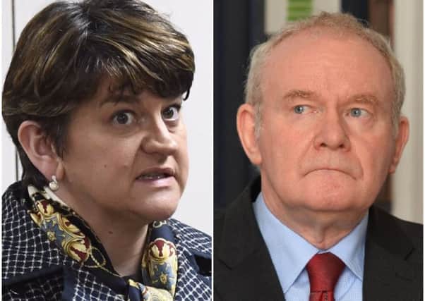 Arlene Foster and Martin McGuinness. Mandatory coalition between DUP and Sinn Fein (Photos: Colm Lenaghan/Pacemaker Press)