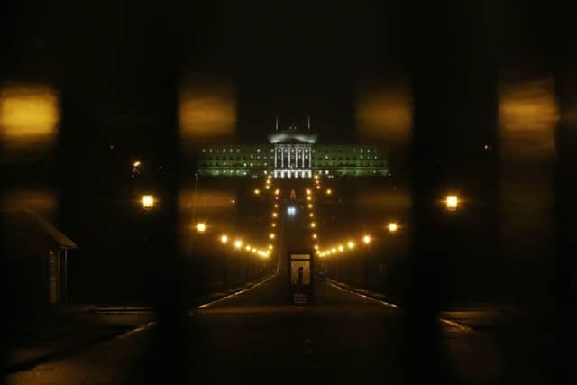 The view into the Stormont Estate on the night that the Executive fell.Picture by Jonathan Porter/PressEye.com