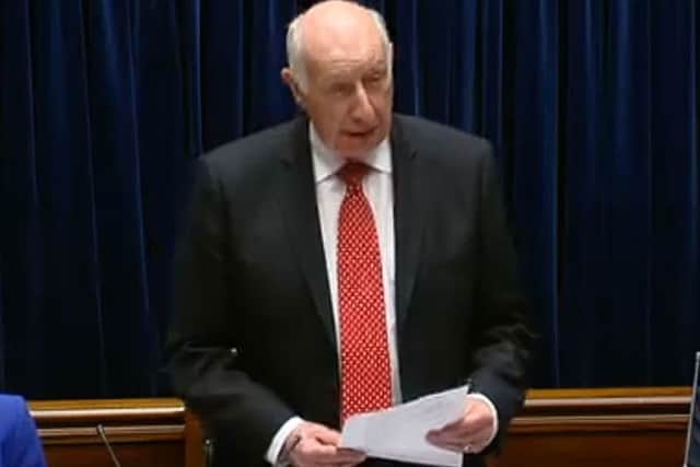 Video grab taken from the Northern Ireland Assembly of Speaker Robin Newton during an Assembly Plenary Session at Stormont in Belfast.  Picture date: Monday January 16, 2017. Photo credit: PA Wire