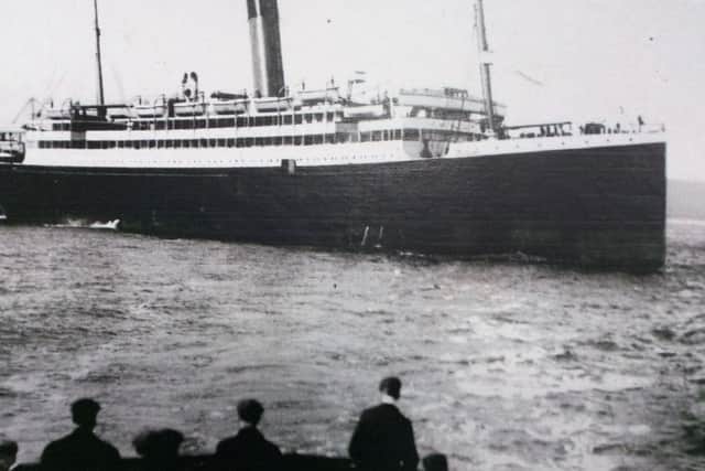 The majestic Laurentic in operation during its heyday.