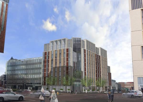 A CGI image of new student accommodation at 48-52 York Street, Belfast