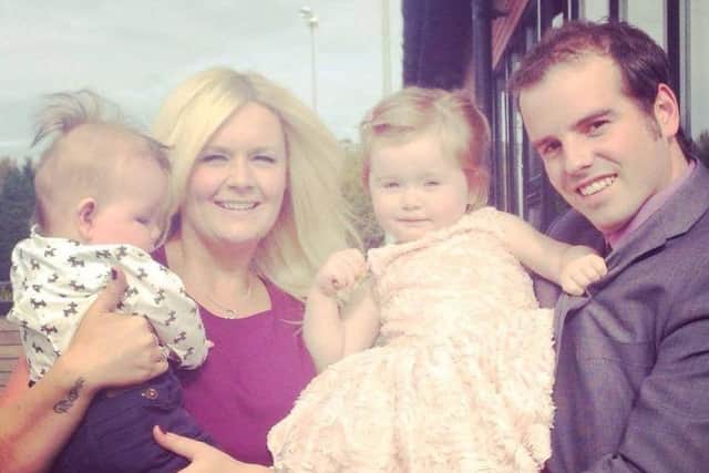 Janice Maxwell and her partner Graeme Kilpatrick with their children Josh and Faith