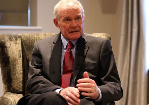 Martin McGuinness announced his decision to retire at the Bishops Gate Hotel in Londonderry