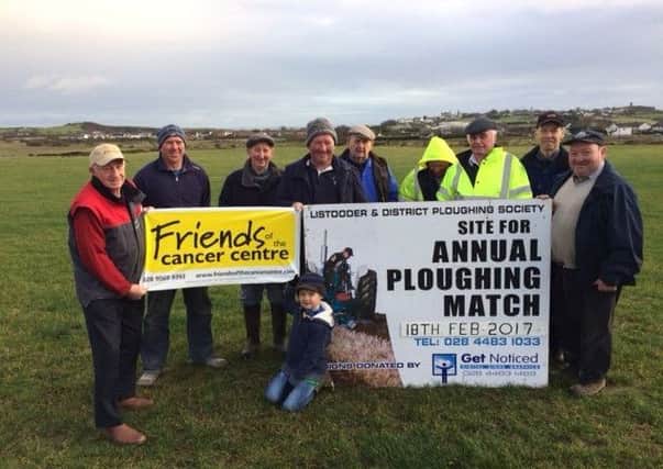 Listooder Committee members launch their charity ploughing match to be held in Ardglass on Saturday 18th February. (From left) Dai Kennedy (president), Wilfie Gill (secretary), Kennedy Bassett, William Gill, Bobby Moffett (vice chairman), Peter Curran, Danny Leneghan, Lindsay Hanna BEM, Martin Gill (chairman) and Ray Gill