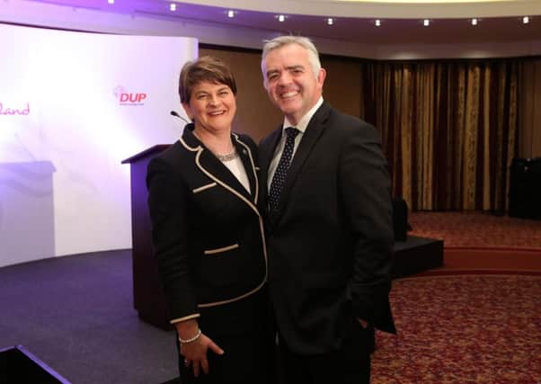 Arlene Foster and Jonathan Bell in happier times.