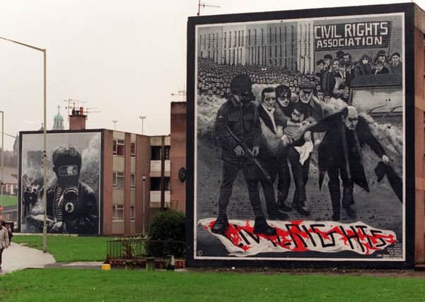 Bloody Sunday mural, inner-west Londonderry