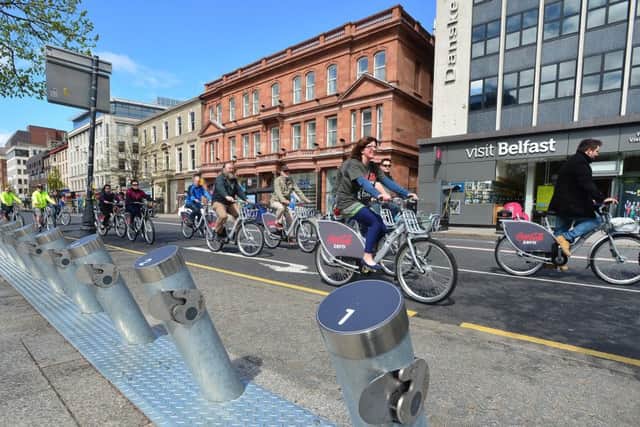 There are more than 30 docking stations throughout Belfast city centre