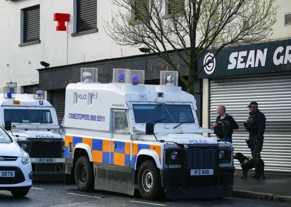The scene of the bomb alert on the edge of Ardoyne, in which Conal Corbett was implicated