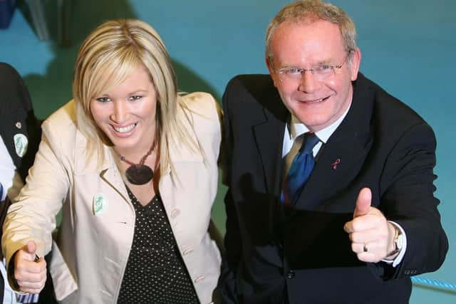 Sinn Fein's Martin McGuinness and Michelle O'Neill, pictured in 2007