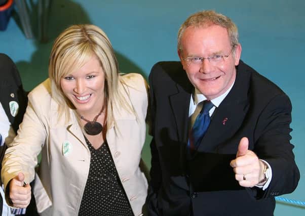 Sinn Fein's Martin McGuinness and Michelle O'Neill, pictured in 2007
