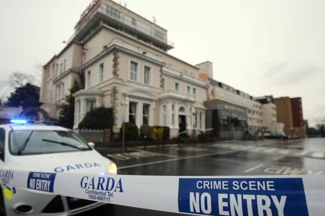 The murder happened at the Regency Hotel in Dublin