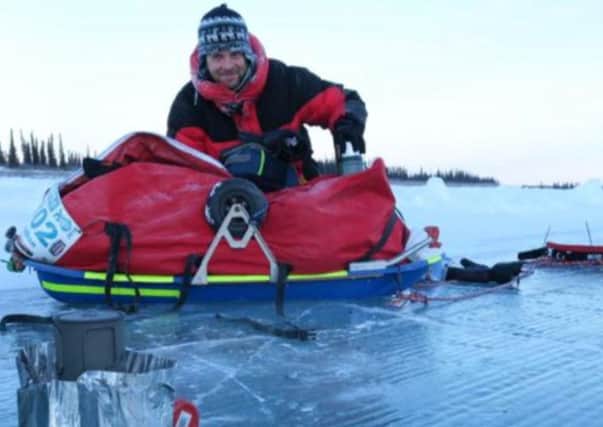 Jonny Davies pictured during a previous fundraising race across the Arctic Circle. INLT-04-703-con