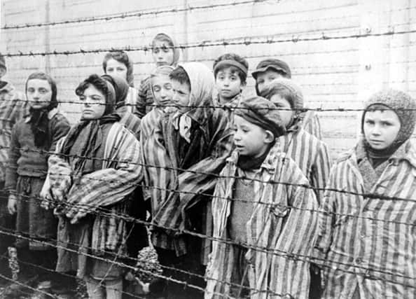 Child survivors at the liberation of Auschwitz