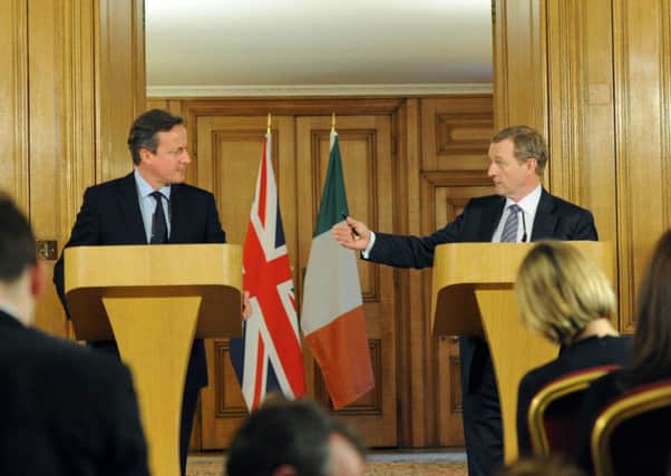 Prime Minister David Cameron and Taoiseach Enda Kenny pictured at Downing Street in January 2016. Dublin "did not lift a finger to help Cameron in the referendum," despite the fact that Brexit will have a hugely negative impact on Ireland, says Ray Bassett