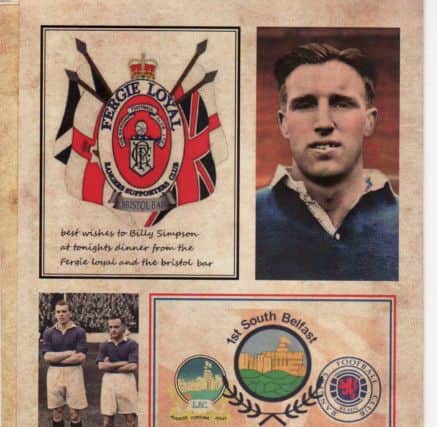 Linfield and Glasgow Rangers footballing legend Billy Simpson
