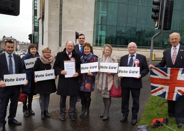 The TUV candidates for the forthcoming election