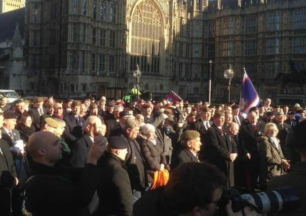Over 1,000 veterans from the conflict in Northern Ireland attended the rally