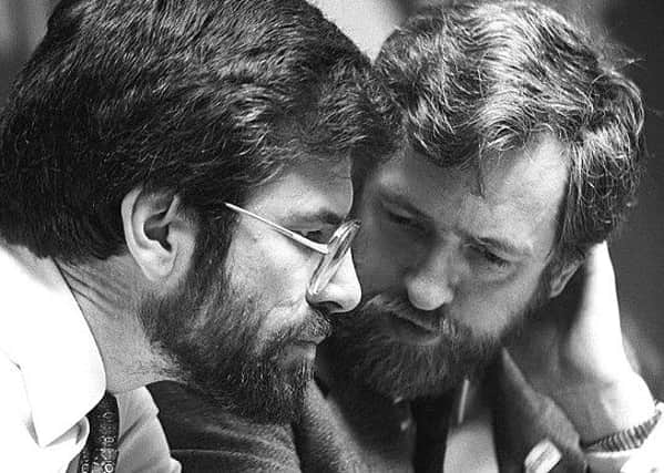 Jeremy Corbyn, right, and Gerry Adams of Sinn Fein, a party with which he had early political links