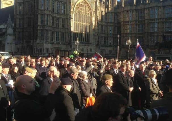 More than 1,000 veterans from the conflict in Northern Ireland attended a rally at Westminster earlier this year
