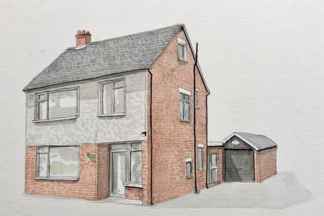 A Brian John Spencer sketch of a familiar Belfast dwelling