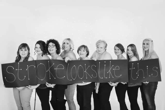 Young Women After Stroke group pose for their charity calendar