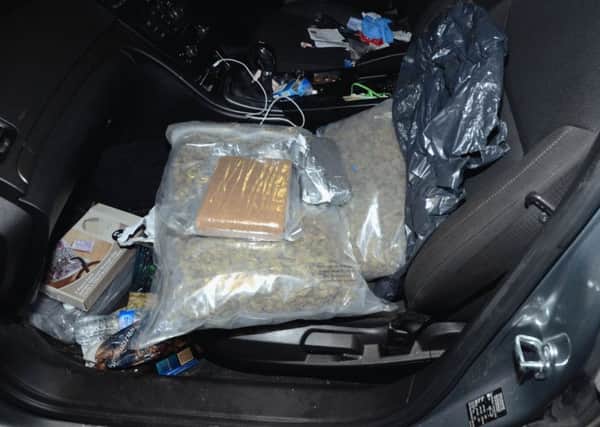 Herbal cannabis and cocaine that was seized in the Duncrue Street area of Belfast on the evening of Wednesday February 8 has an estimated street value of approximately Â£160,000. Pic by Press Eye Ltd