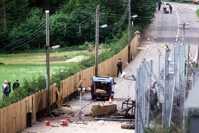 The IRA cannot stand the fact that almost all state killings were legitimate, such as above at Loughgall in 1987, when the SAS stopped eight IRA men as they attacked a police station. Picture Pacemaker
