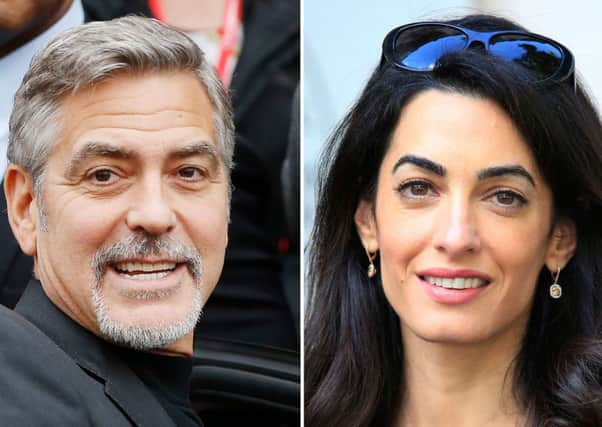 George and Amal Clooney, who are expecting twins