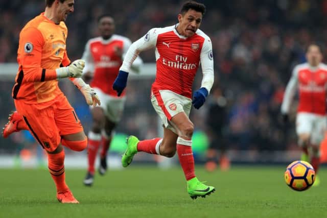 Alexis Sanchez scored twice in Arsenal's 2-0 win over Hull