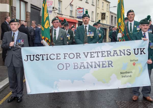 Veterans taking part in a previous march to highlight concerns over Troubles legacy and conflict investigations