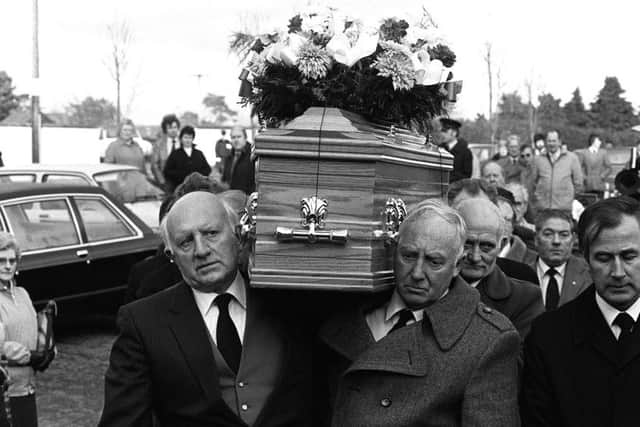 The funeral of Edgar Graham at Randalstown Church. Picture Pacemaker Press Intl