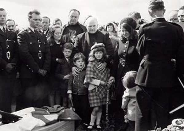 The funeral of Garda Richard Fallon in 1970. He left behind a wife and five children under 12 years of age