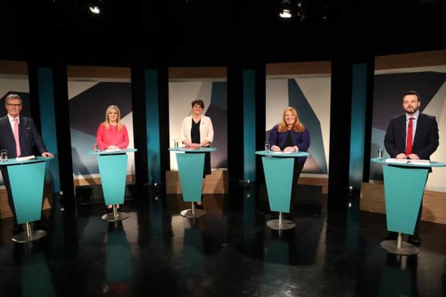 The leaders of the five main parties debated together for the first time on TV in the Assembly election campaign