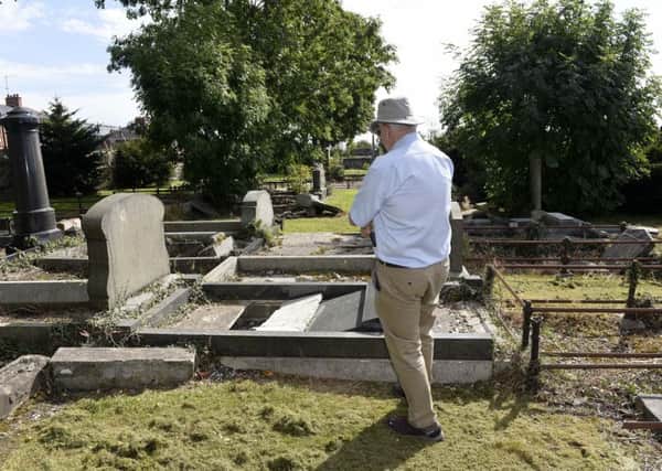 The Jewish part of the City Cemetry in Belfast was vandalised in August 2016