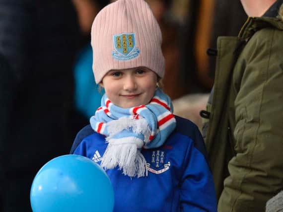 Young Ballymena United fan at Seaview