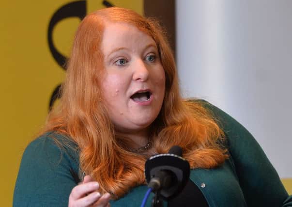 Alliance Party leader Naomi Long at their manifesto launch in the Park Avenue Hotel in east Belfast