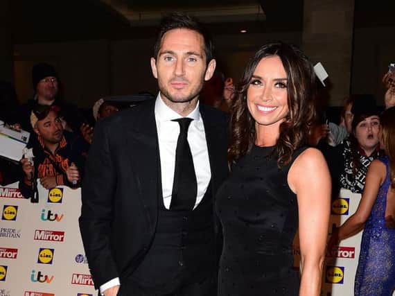 File photo dated 06/10/14 of Frank Lampard and his wife Christine who said they work better when they spend time together, and that the footballer's recent retirement has had a positive effect on their relationship