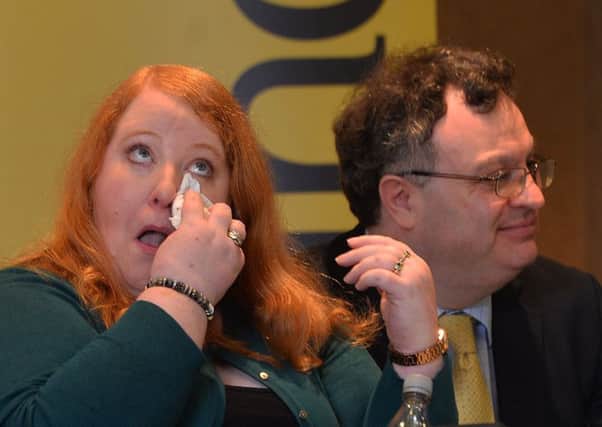 Alliance Party leader Naomi Long with deputy leader Stephen Farry at the party's manifesto launch at the Park Avenue Hotel in east Belfast