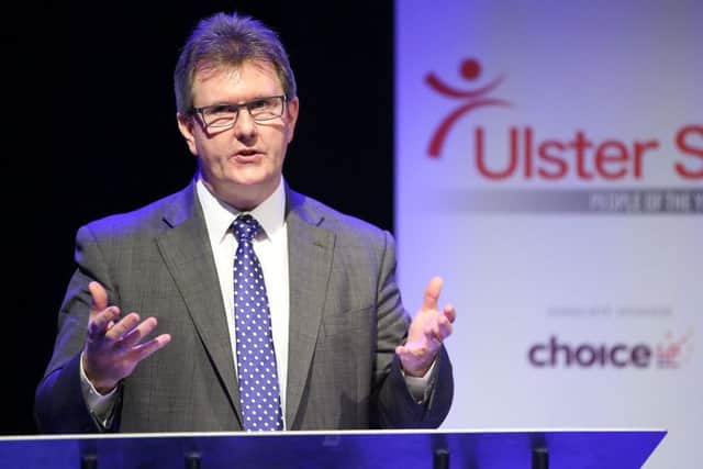 Jeffrey Donaldson, seen here speaking at the launch of the Ulster Star's People of the Year Awards, is one of the DUP MPs who has brought a motion to the House of Commons on legay matters