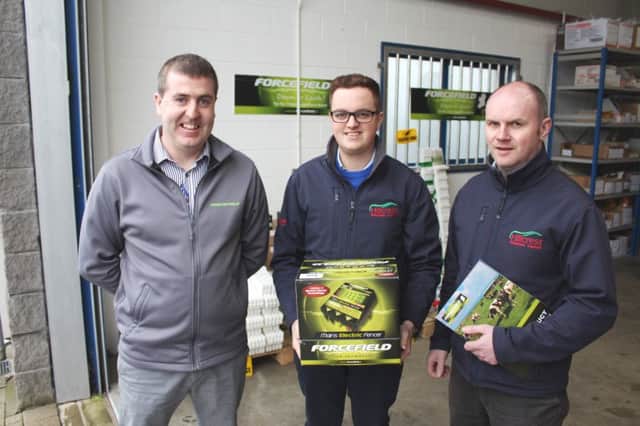Announcing the appointment of Hillcrest Wholesale Ltd as sole distributor for the Forcefield product range l to r Pat Freyne, Forcefield Active Technology; Marcus Wenlock, Hillcrest Wholesale Ltd; Philip McClelland, Hillcrest Wholesale Ltd