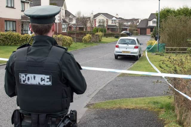 The scene of the security alert in Londonderry on Wednesday, where ATO officers were tasked to deal with an under-car bomb outside a PSNI officer's house. Picture Pacemaker