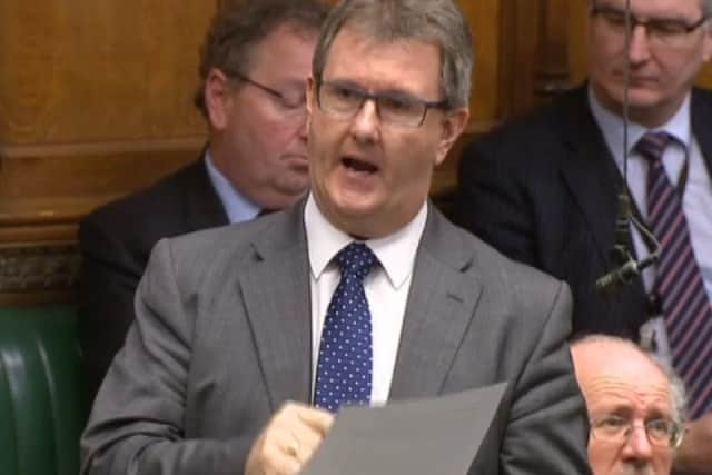 Sir Jeffrey Donaldson in the Commons moving a motion for a statute of limitations to protect members of the security forces 23 February 2017. Screengrab from Parliament TV.
