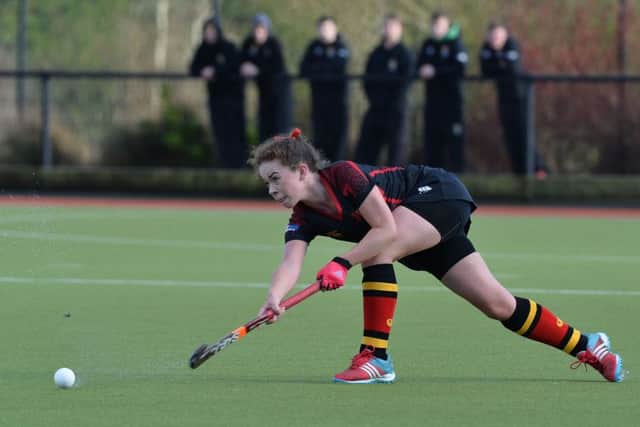 Gina Woods in action for Banbridge Academy in their semi-final success. Pic: Rowland White / PressEye
School